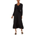 Calvin Klein Womens Maxi Dress with Tie Front