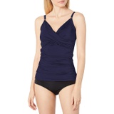 Calvin Klein Womens Standard Tankini Swimsuit with Adjustable Straps and Tummy Control