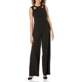 Calvin Klein Womens Sleeveless Jumpsuit with Cut Outs