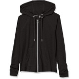 Calvin Klein Womens Premium Performance Ruched Long Sleeve Zip Up Hoodie (Standard and Plus)