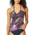 Calvin Klein Womens Standard Twist Front Convertible Tankini with Tummy Control