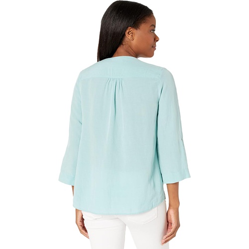  Calvin Klein Ruffle Sleeve Blouse wu002F Tie Collar