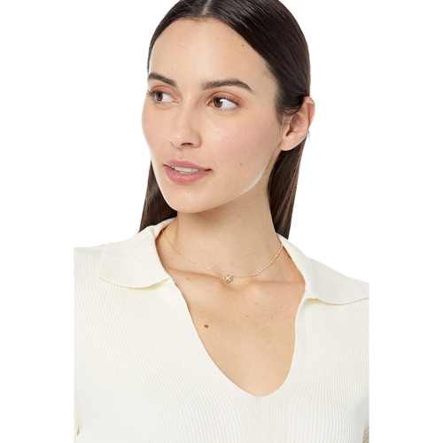  Calvin Klein Rib V-Neck with Collar