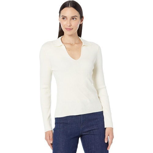  Calvin Klein Rib V-Neck with Collar