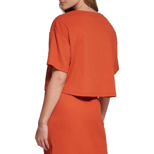  Calvin Klein Text Boxy Drop Shoulder