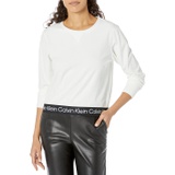 Calvin Klein Crop Crew Neck with Logo Tape