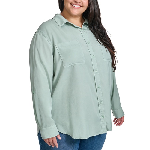 캘빈클라인 Trendy Plus Size Utility Shirt