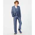 Big Boys Slim-Fit Plain Weave Machine Washable Suit Pants