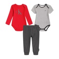 Baby Boys 2 Bodysuits and Heather Joggers 3 Piece Set