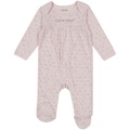 Baby Girls Heart Stamp Print Long Sleeve Footed Coverall One Piece