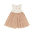 Toddler Girls One Piece Fit-and-Flare Sleeveless Ribbed and Tulle Dress