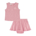 Baby Girls Slub Jersey Ribbed Top and Skort 2 Piece Set