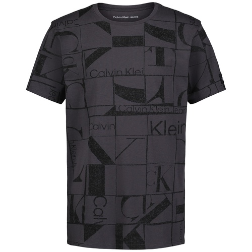  Big Boys Square-Collage-Print Cotton Short-Sleeve T-Shirt