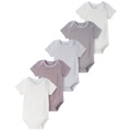 Baby Boys or Girls Organic Cotton Short Sleeve Bodysuits Pack of 5