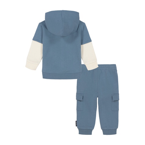  Baby Boy Fleece Hoodie and Cargo Joggers Set 2 piece