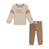 Baby Boy Double-Brushed Knit Pants Set