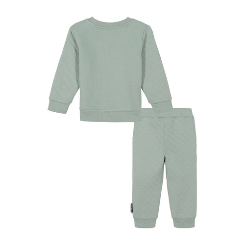  Baby Boy Double-Knit and Fleece Sweatsuit 2 piece set