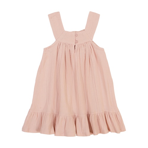  Toddler Girls One Piece Muslin Tiered A-Line Dress