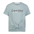 Calvin Klein Big Girls Performance Logo Twist-Front T-Shirt