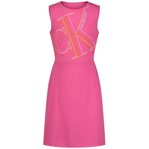  Big Girls Cut-Out-Waist Logo Dress