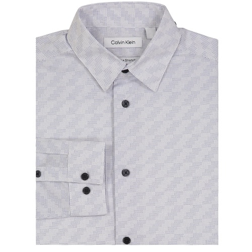  Big Boys Long Sleeve Stretch Dash Print Shirt