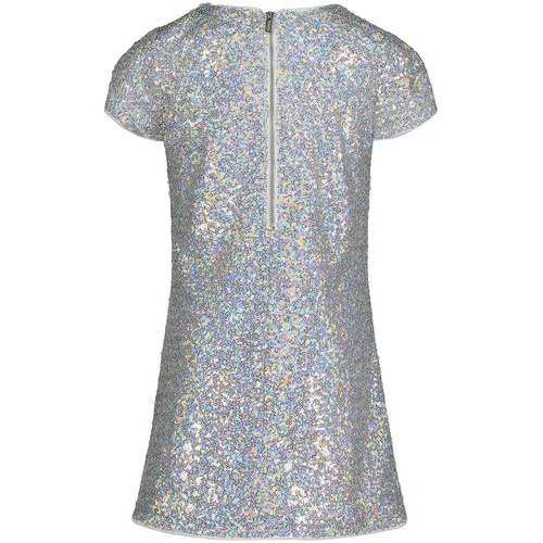  Big Girls Sequin Short Sleeve Shirt Dress