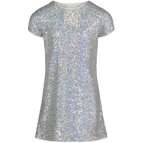  Big Girls Sequin Short Sleeve Shirt Dress