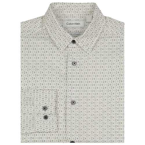  Big Boys Long Sleeve Stretch CK Glyph Print Shirt
