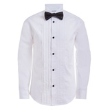 Big Boys Tuxedo Shirt and Bow Tie Box Set