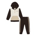 Baby Boy Colorblock Fleece Hoodie Side Striped Joggers 2 Piece Set