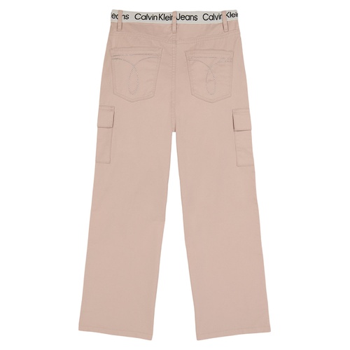  Big Girls Wide Leg Twill Cargo Pants