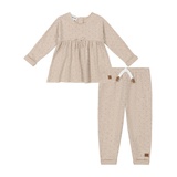 Baby Girl Print Double Brushed Knit Pants Set