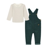 Baby Boy Long Sleeve Combed Knit Tee Corduroy Overalls 2 Piece Set