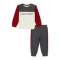 Baby Boy Colorblock Fleece Sweatsuit 2 Piece Set