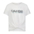 Calvin Klein Big Girls Performance Twist Front T Shirt