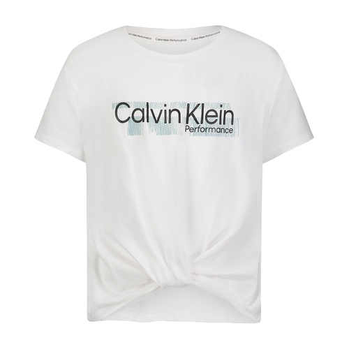  Calvin Klein Big Girls Performance Twist Front T Shirt