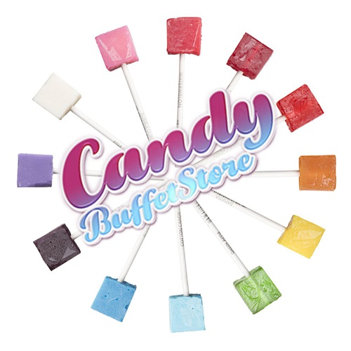  Candy Buffet Store Blue Square Pops - 24 Pack - Blue Raspberry Flavored How To Build a Candy Buffet Guide included!