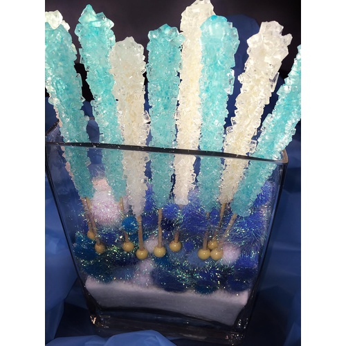  Candy Buffet Store Large White Rock Candy - 12 Pack Sugar Flavored - How To Build a Candy Buffet Table Guide Included