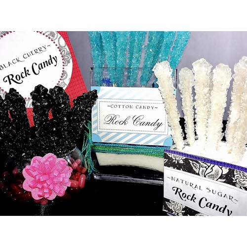  Candy Buffet Store Large White Rock Candy - 12 Pack Sugar Flavored - How To Build a Candy Buffet Table Guide Included