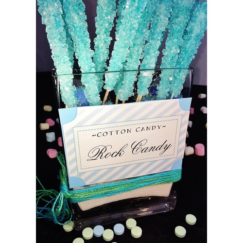  Candy Buffet Store - Rock Candy On a Stick, Light Blue (Cotton Candy Flavored, 36 Count). Great for Frozen movie and Elsa Parties