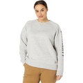 Carhartt Relaxed Fit Midweight Crew Neck Block Logo Sleeve Graphic Sweatshirt