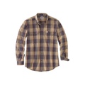 Carhartt Mens Petite Original Fit Chambray Long-Sleeve Plaid Shirt