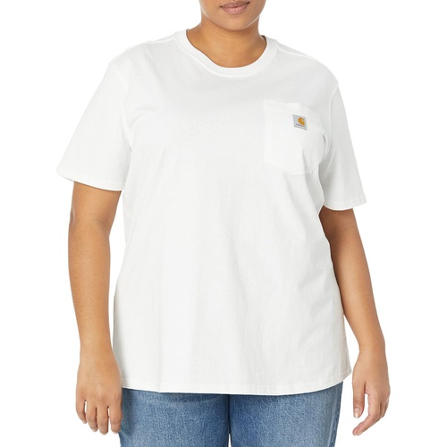 칼하트 Womens Carhartt Plus Size WK87 Workwear Pocket Short Sleeve T-Shirt