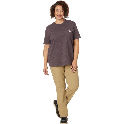 칼하트 Womens Carhartt Plus Size WK87 Workwear Pocket Short Sleeve T-Shirt