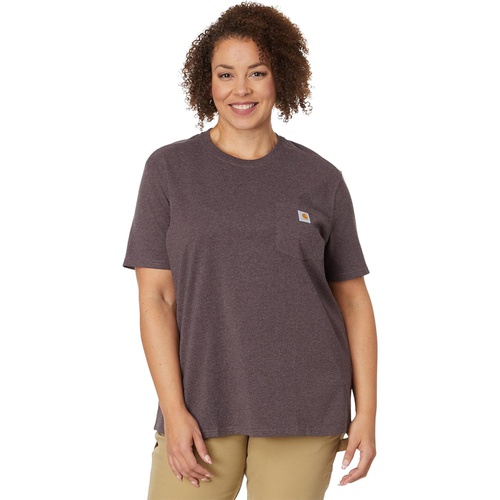 칼하트 Womens Carhartt Plus Size WK87 Workwear Pocket Short Sleeve T-Shirt