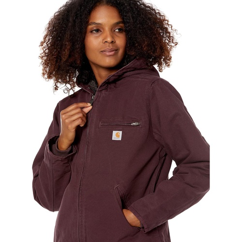 칼하트 Womens Carhartt OJ141 Sherpa Lined Hooded Jacket