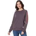 Womens Carhartt Relaxed Fit Midweight Crew Neck Block Logo Sleeve Graphic Sweatshirt