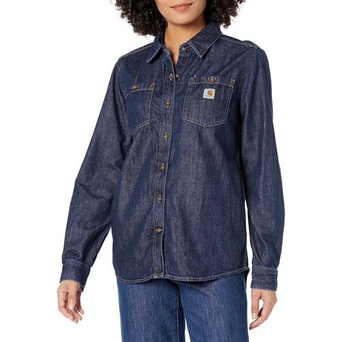 칼하트 Womens Carhartt Relaxed Fit Midweight Denim Overshirt