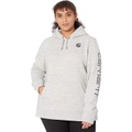 Womens Carhartt Plus Size Clarksburg Sleeve Logo Hooded Sweatshirt