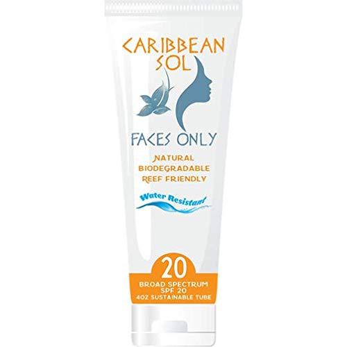  Caribbean Sol - Faces Only Natural Sunscreen 4 Oz. Tube SPF 20